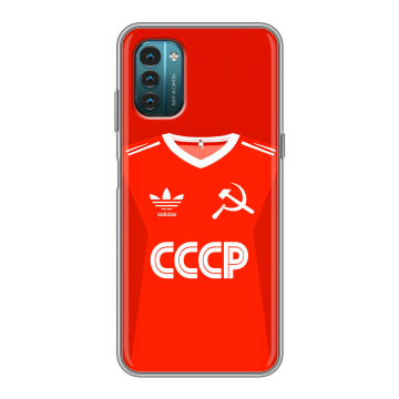 Силиконовый чехол на Nokia G21 с принтом Флаг Герб СССР