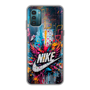 Силиконовый чехол на Nokia G21 с принтом Nike Найк