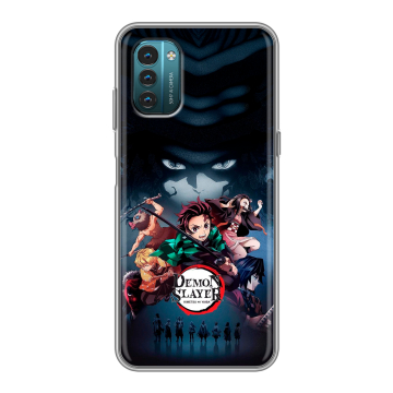 Силиконовый чехол на Nokia G21 с принтом Demon Slayer Клинок рассекающий демонов