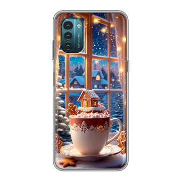 Силиконовый чехол на Nokia G21 с принтом Новый год
