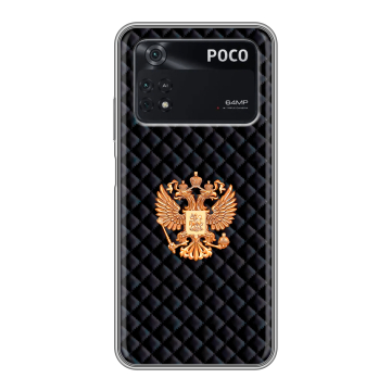 Силиконовый чехол на Xiaomi Poco M4 Pro 4G с принтом Герб России принт