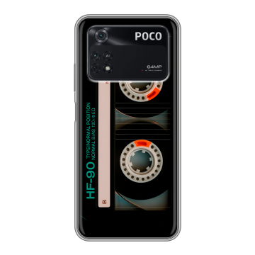 Силиконовый чехол на Xiaomi Poco M4 Pro 4G с принтом Кассета