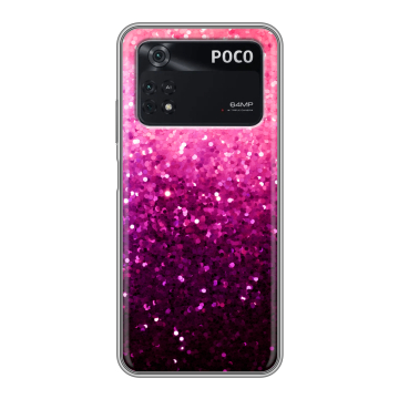 Силиконовый чехол на Xiaomi Poco M4 Pro 4G с принтом Блестки Силиконовый чехол на Xiaomi Poco M4 Pro 4G с принтом Блестки