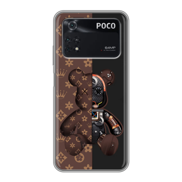Силиконовый чехол на Xiaomi Poco M4 Pro 4G с принтом Луи робот