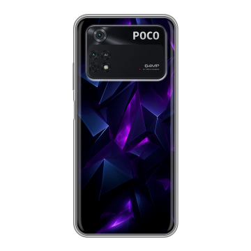 Силиконовый чехол на Xiaomi Poco M4 Pro 4G с принтом Абстракиция
