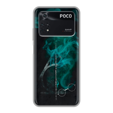 Силиконовый чехол на Xiaomi Poco M4 Pro 4G с принтом Гарри Поттер Harry Potter