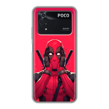 Силиконовый чехол на Xiaomi Poco M4 Pro 4G с принтом Дедпул Deadpool Силиконовый чехол на Xiaomi Poco M4 Pro 4G с принтом Дедпул Deadpool