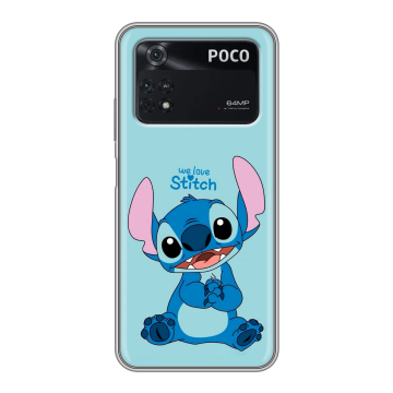 Силиконовый чехол на Xiaomi Poco M4 Pro 4G с принтом Лило и Стич