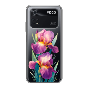 Силиконовый чехол на Xiaomi Poco M4 Pro 4G с принтом Цветы орхидеи Силиконовый чехол на Xiaomi Poco M4 Pro 4G с принтом Цветы орхидеи
