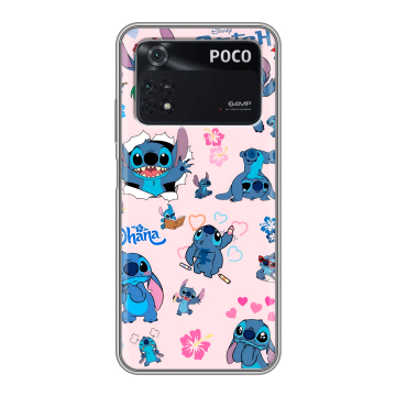 Силиконовый чехол на Xiaomi Poco M4 Pro 4G с принтом Лило и Стич