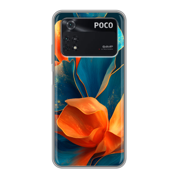 Силиконовый чехол на Xiaomi Poco M4 Pro 4G с принтом Цветы Силиконовый чехол на Xiaomi Poco M4 Pro 4G с принтом Цветы