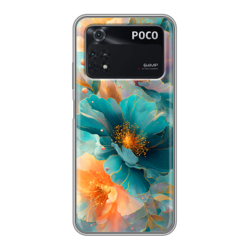 Силиконовый чехол на Xiaomi Poco M4 Pro 4G с принтом Цветы Силиконовый чехол на Xiaomi Poco M4 Pro 4G с принтом Цветы
