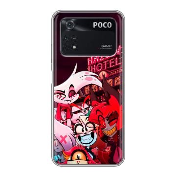 Силиконовый чехол на Xiaomi Poco M4 Pro 4G с принтом Hazbin Hotel Отель Хазбин Силиконовый чехол на Xiaomi Poco M4 Pro 4G с принтом Hazbin Hotel Отель Хазбин