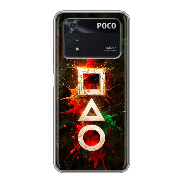 Силиконовый чехол на Xiaomi Poco M4 Pro 4G с принтом Squid Game Игра кальмара Силиконовый чехол на Xiaomi Poco M4 Pro 4G с принтом Squid Game Игра кальмара