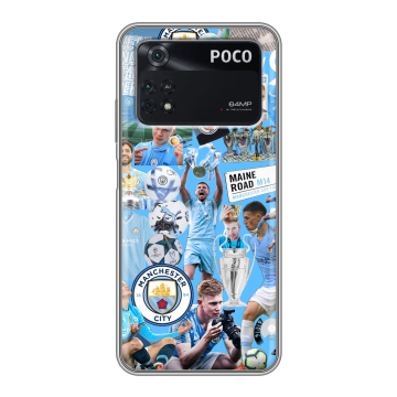 Силиконовый чехол на Xiaomi Poco M4 Pro 4G с принтом Man City Манчестер Сити Силиконовый чехол на Xiaomi Poco M4 Pro 4G с принтом Man City Манчестер Сити