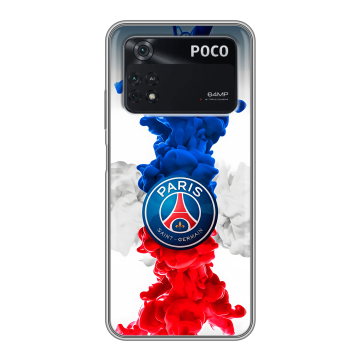 Силиконовый чехол на Xiaomi Poco M4 Pro 4G с принтом PSG ПСЖ Силиконовый чехол на Xiaomi Poco M4 Pro 4G с принтом PSG ПСЖ