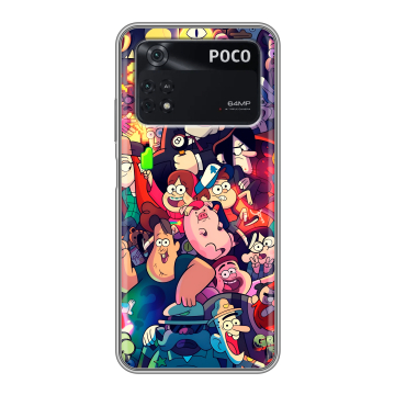 Силиконовый чехол на Xiaomi Poco M4 Pro 4G с принтом Gravity Falls Гравити Фолз