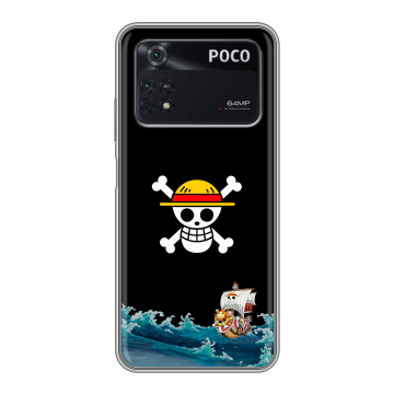 Силиконовый чехол на Xiaomi Poco M4 Pro 4G с принтом One Piece Ван Пис