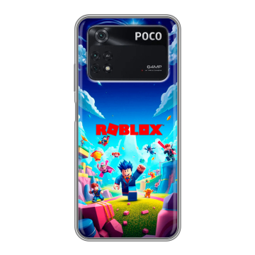Силиконовый чехол на Xiaomi Poco M4 Pro 4G с принтом Roblox Роблокс Силиконовый чехол на Xiaomi Poco M4 Pro 4G с принтом Roblox Роблокс