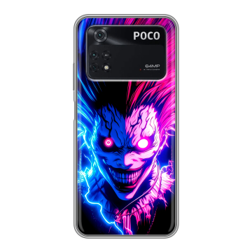 Силиконовый чехол на Xiaomi Poco M4 Pro 4G с принтом Death note Тетрадь смерти Силиконовый чехол на Xiaomi Poco M4 Pro 4G с принтом Death note Тетрадь смерти