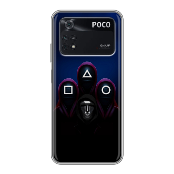 Силиконовый чехол на Xiaomi Poco M4 Pro 4G с принтом Игра Кальмара Силиконовый чехол на Xiaomi Poco M4 Pro 4G с принтом Игра Кальмара