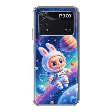 Силиконовый чехол на Xiaomi Poco M4 Pro 4G с принтом Labubu Лабубу Силиконовый чехол на Xiaomi Poco M4 Pro 4G с принтом Labubu Лабубу