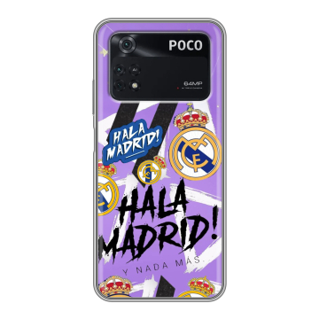 Силиконовый чехол на Xiaomi Poco M4 Pro 4G с принтом Real Madrid Реал Мадрид