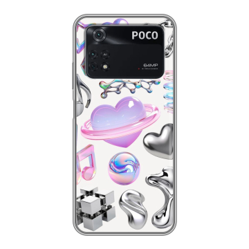 Силиконовый чехол на Xiaomi Poco M4 Pro 4G с принтом Y2K Силиконовый чехол на Xiaomi Poco M4 Pro 4G с принтом Y2K