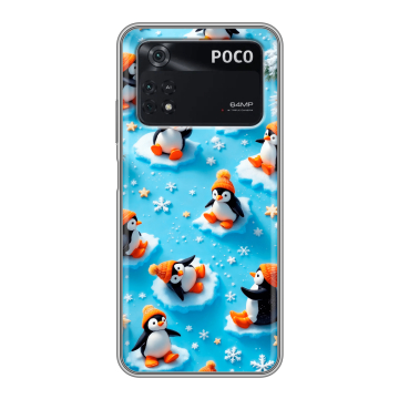 Силиконовый чехол на Xiaomi Poco M4 Pro 4G с принтом Новый год Силиконовый чехол на Xiaomi Poco M4 Pro 4G с принтом Новый год