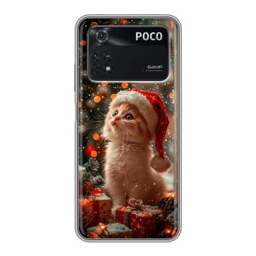 Силиконовый чехол на Xiaomi Poco M4 Pro 4G с принтом Новый год Силиконовый чехол на Xiaomi Poco M4 Pro 4G с принтом Новый год