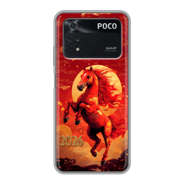 Силиконовый чехол на Xiaomi Poco M4 Pro 4G с принтом Новый год Силиконовый чехол на Xiaomi Poco M4 Pro 4G с принтом Новый год