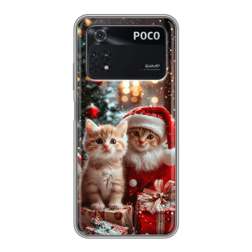 Силиконовый чехол на Xiaomi Poco M4 Pro 4G с принтом Новый год Силиконовый чехол на Xiaomi Poco M4 Pro 4G с принтом Новый год