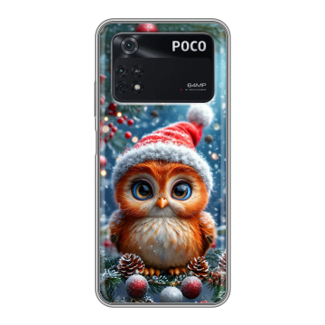 Силиконовый чехол на Xiaomi Poco M4 Pro 4G с принтом Новый год Силиконовый чехол на Xiaomi Poco M4 Pro 4G с принтом Новый год