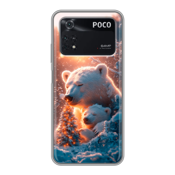 Силиконовый чехол на Xiaomi Poco M4 Pro 4G с принтом Новый год Силиконовый чехол на Xiaomi Poco M4 Pro 4G с принтом Новый год