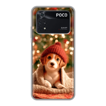 Силиконовый чехол на Xiaomi Poco M4 Pro 4G с принтом Новый год Силиконовый чехол на Xiaomi Poco M4 Pro 4G с принтом Новый год