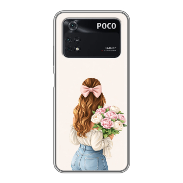 Силиконовый чехол на Xiaomi Poco M4 Pro 4G с принтом женский Силиконовый чехол на Xiaomi Poco M4 Pro 4G с принтом женский