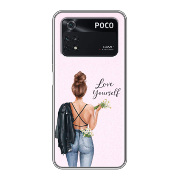 Силиконовый чехол на Xiaomi Poco M4 Pro 4G с принтом женский Силиконовый чехол на Xiaomi Poco M4 Pro 4G с принтом женский