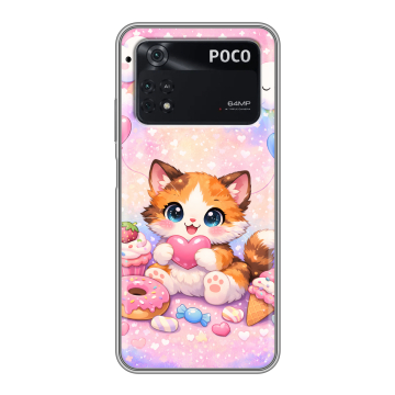 Силиконовый чехол на Xiaomi Poco M4 Pro 4G с принтом для девочек