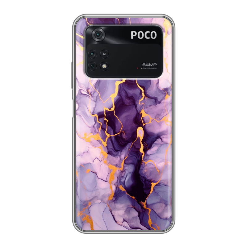 Силиконовый чехол на Xiaomi Poco M4 Pro 4G с принтом Мрамор Силиконовый чехол на Xiaomi Poco M4 Pro 4G с принтом Мрамор