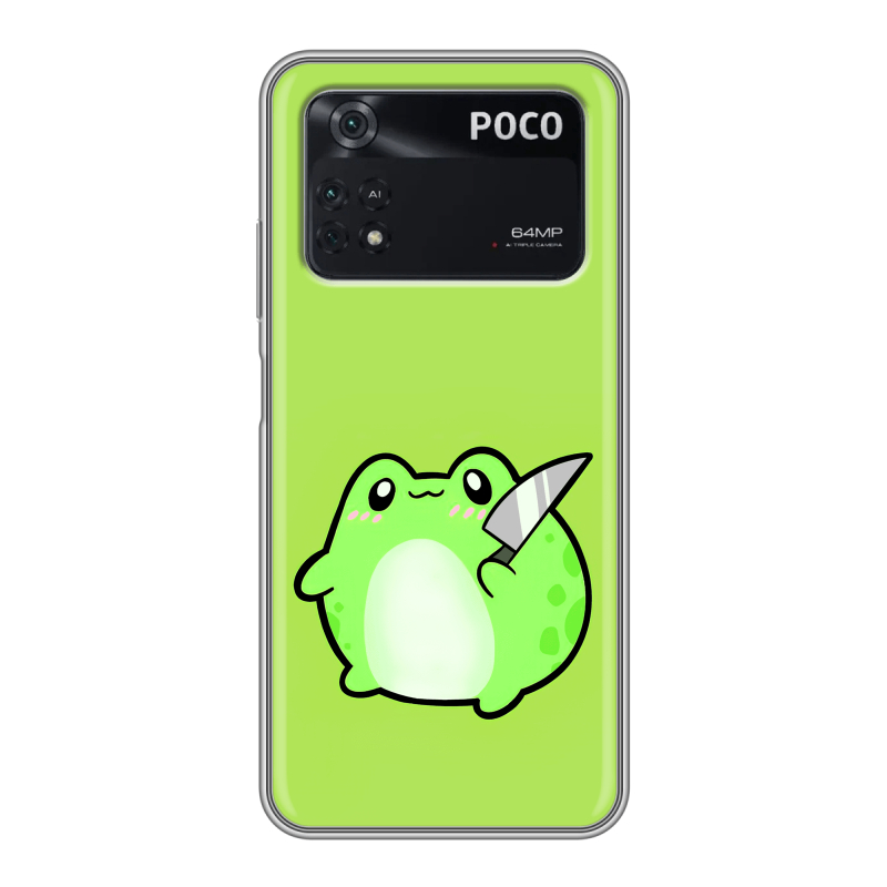 Силиконовый чехол на Xiaomi Poco M4 Pro 4G с принтом Лягушенок Силиконовый чехол на Xiaomi Poco M4 Pro 4G с принтом Лягушенок
