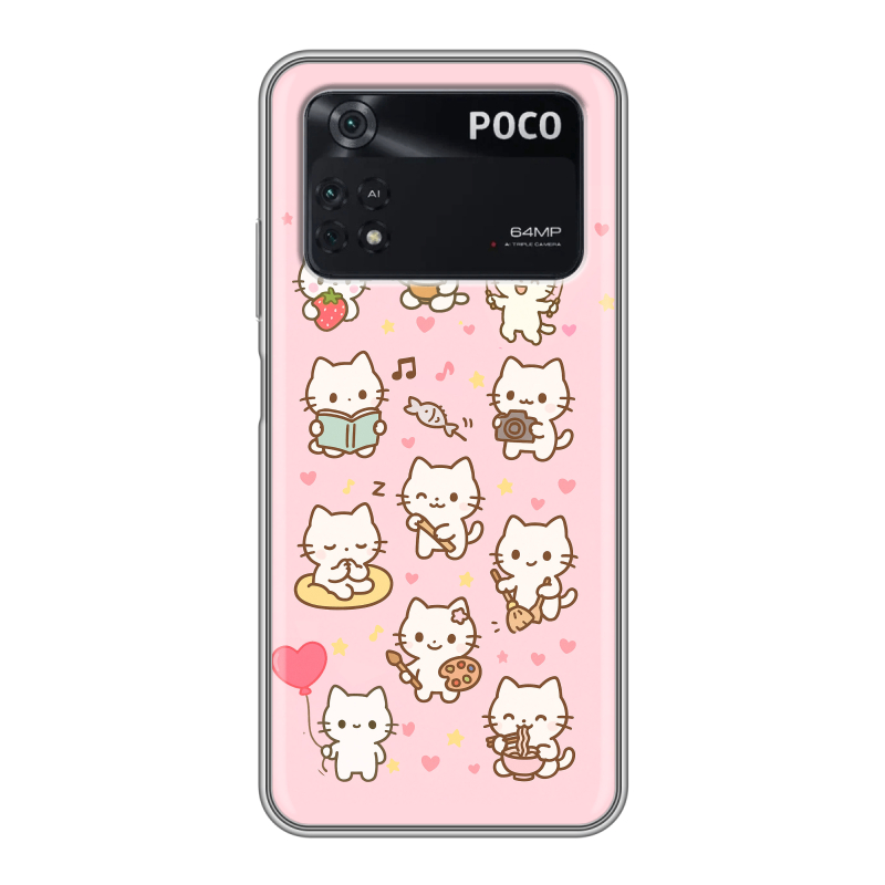 Силиконовый чехол на Xiaomi Poco M4 Pro 4G с принтом Hello Kitty Хелоу Кити Силиконовый чехол на Xiaomi Poco M4 Pro 4G с принтом Hello Kitty Хелоу Кити