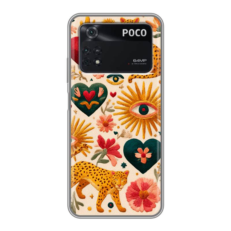 Силиконовый противоударный чехол на Xiaomi Poco M4 Pro 4G с принтом Модный принт Силиконовый противоударный чехол на Xiaomi Poco M4 Pro 4G с принтом Модный принт