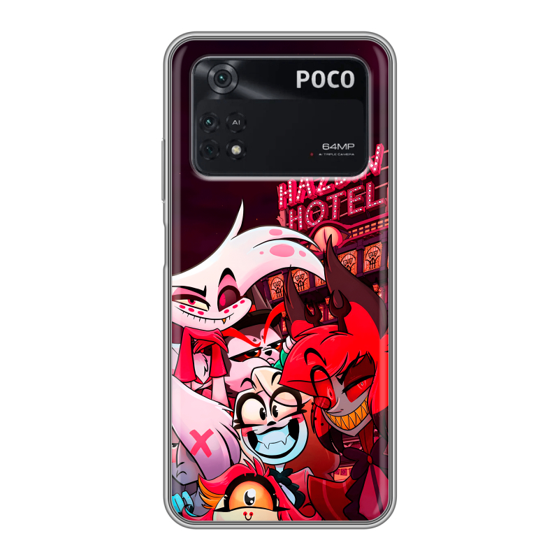 Силиконовый чехол на Xiaomi Poco M4 Pro 4G с принтом Hazbin Hotel Отель Хазбин Силиконовый чехол на Xiaomi Poco M4 Pro 4G с принтом Hazbin Hotel Отель Хазбин