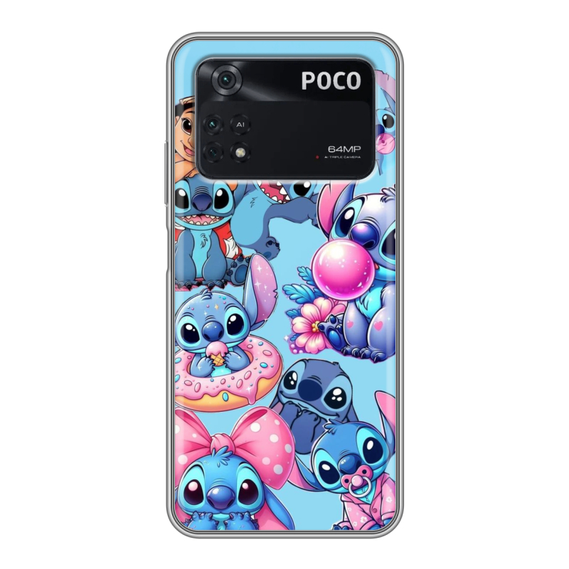 Силиконовый чехол на Xiaomi Poco M4 Pro 4G с принтом Лило и Стич Силиконовый чехол на Xiaomi Poco M4 Pro 4G с принтом Лило и Стич