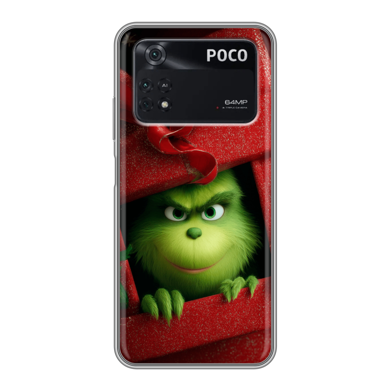 Силиконовый чехол на Xiaomi Poco M4 Pro 4G с принтом Новый год Силиконовый чехол на Xiaomi Poco M4 Pro 4G с принтом Новый год