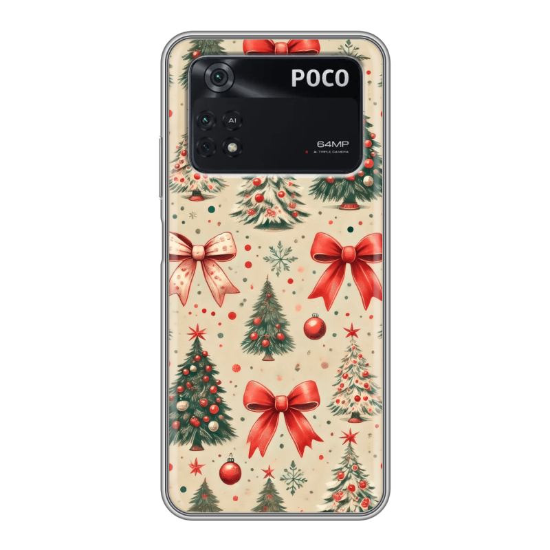 Силиконовый чехол на Xiaomi Poco M4 Pro 4G с принтом Новый год Силиконовый чехол на Xiaomi Poco M4 Pro 4G с принтом Новый год