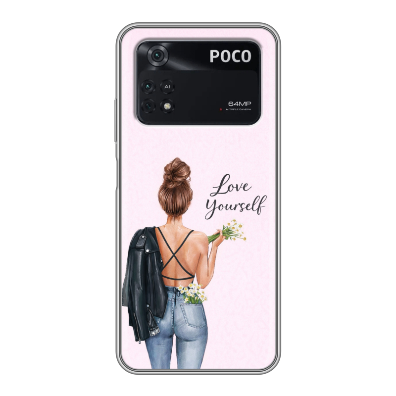 Силиконовый чехол на Xiaomi Poco M4 Pro 4G с принтом женский Силиконовый чехол на Xiaomi Poco M4 Pro 4G с принтом женский