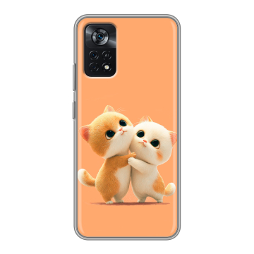 Силиконовый чехол на Xiaomi Poco X4 Pro 5G с принтом Милые котики Силиконовый чехол на Xiaomi Poco X4 Pro 5G с принтом Милые котики