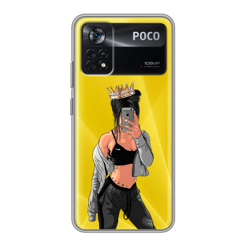 Силиконовый чехол на Xiaomi Poco X4 Pro 5G с принтом Женские принты Силиконовый чехол на Xiaomi Poco X4 Pro 5G с принтом Женские принты