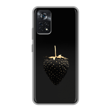 Силиконовый чехол на Xiaomi Poco X4 Pro 5G с принтом Черная клубника Силиконовый чехол на Xiaomi Poco X4 Pro 5G с принтом Черная клубника